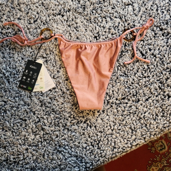 VDM The Label Ziggy Reversible Bikini Bottoms - Metallic/Matte Pink Rose - M - Picture 10 of 16